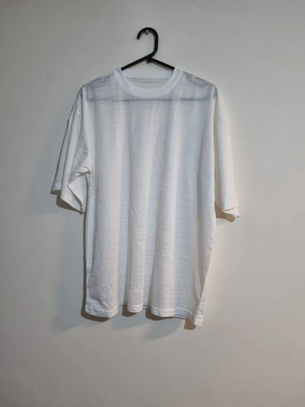 UNISEX LARGE WHITE PLAIN T-SHIRT