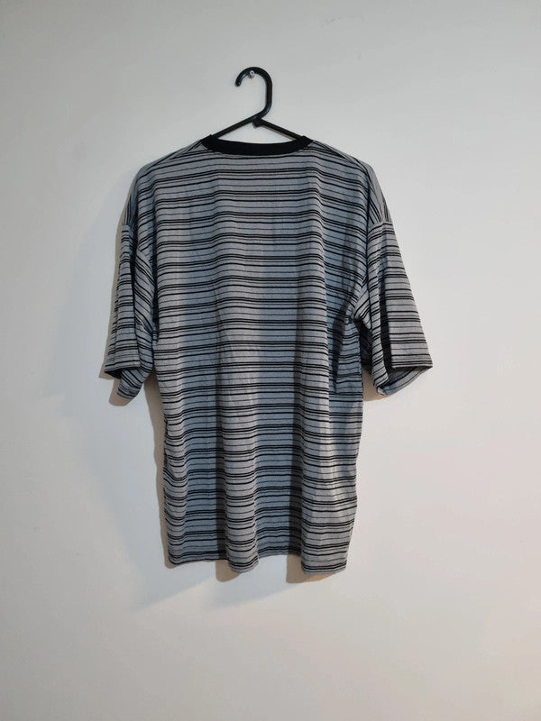 MENS MEDIUM GREY STRIPED T-SHIRT