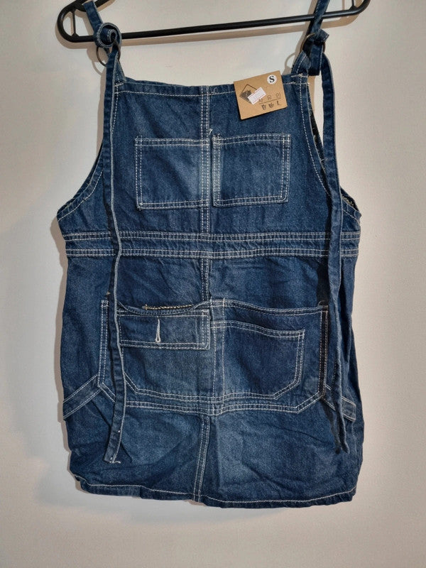 WOMENS SMALL BLUE DENIM DUNGEREE