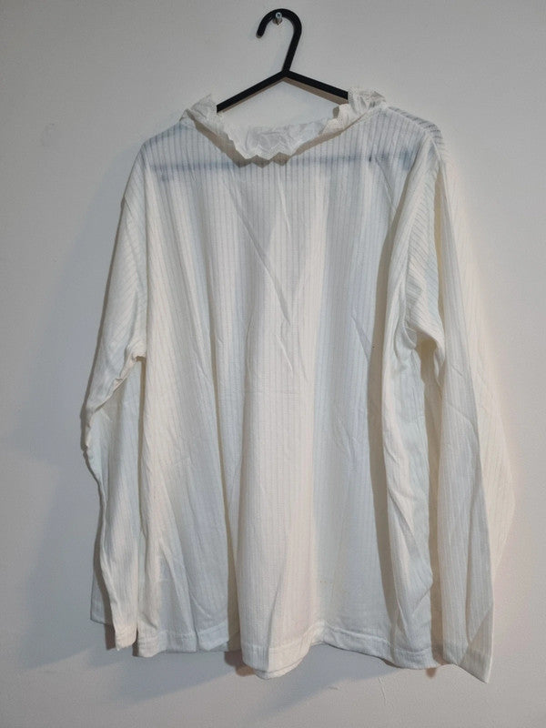XXXL WOMENS WHITE LONGSLEEVED TOP