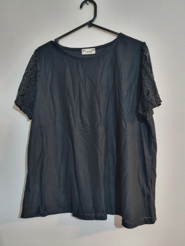 3XL BLACK RAFITAR WOMENS TOP