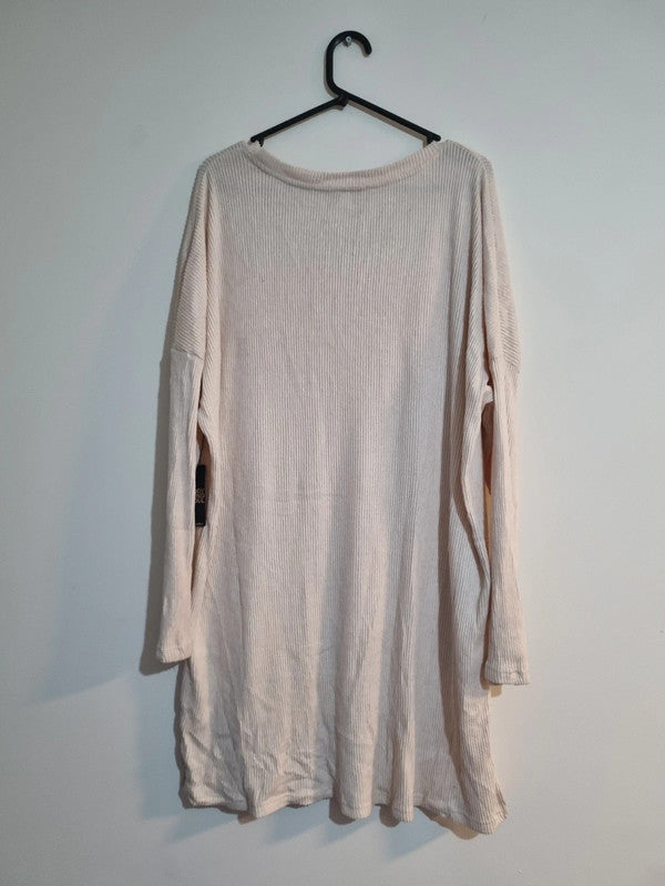 WOMENS XL PINK LONG BODY SWEATER