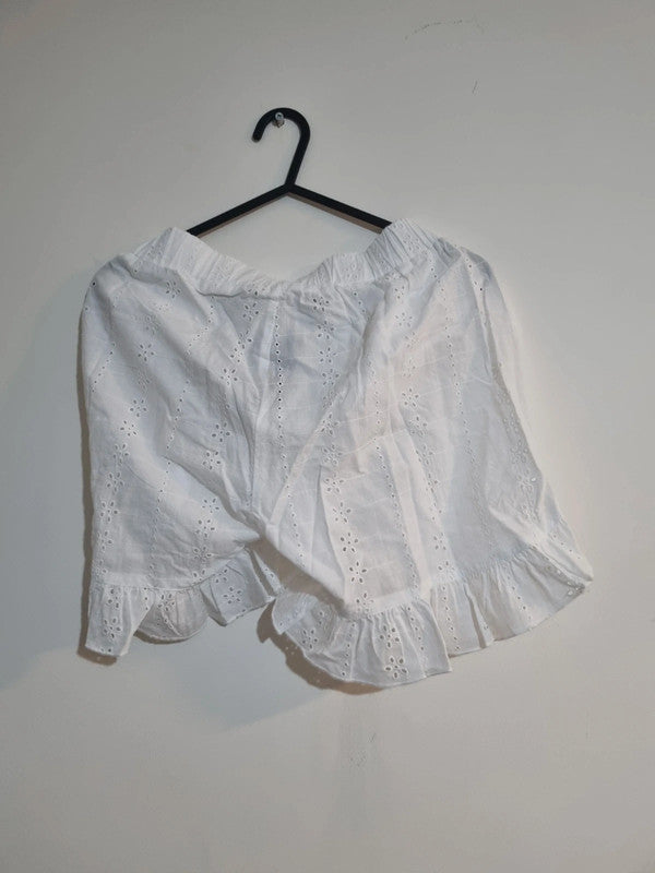 WOMENS MEDIUM WHITE DOROTHY PERKINS SHORTS