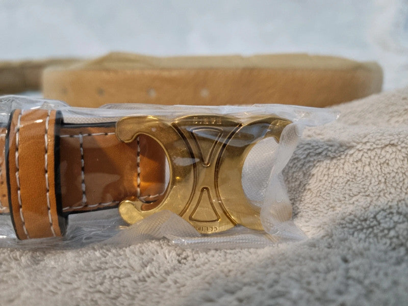 WOMENS 44INCH KHAKI COLOURED BELT