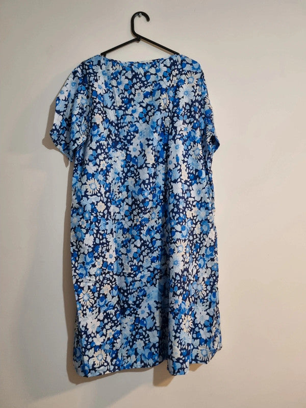 2XL BLUE FLOWER DRESS