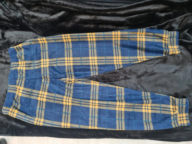 8-9YR OLD BLUE TARTAN PAJAMA BOTTOMS