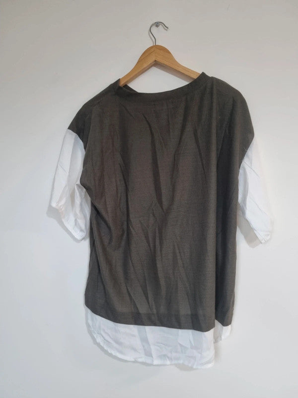 WOMENS XL GREEN/WHITE RAFITAR TOP