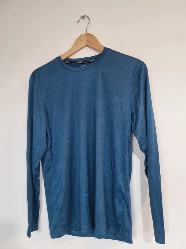 MENS MEDIUM BLUE LONGSLEEVED SPEED DRY TOP
