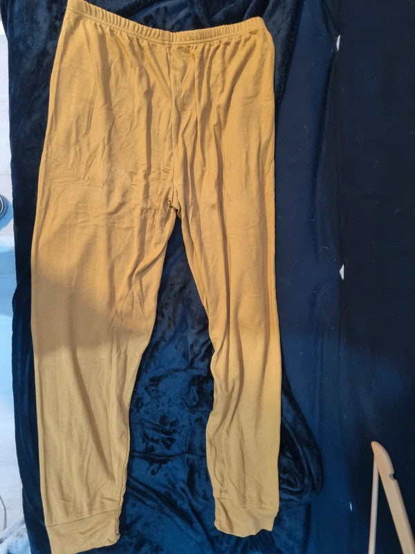 WOMENS XL BROWN/MUSTARD LEGGINGS