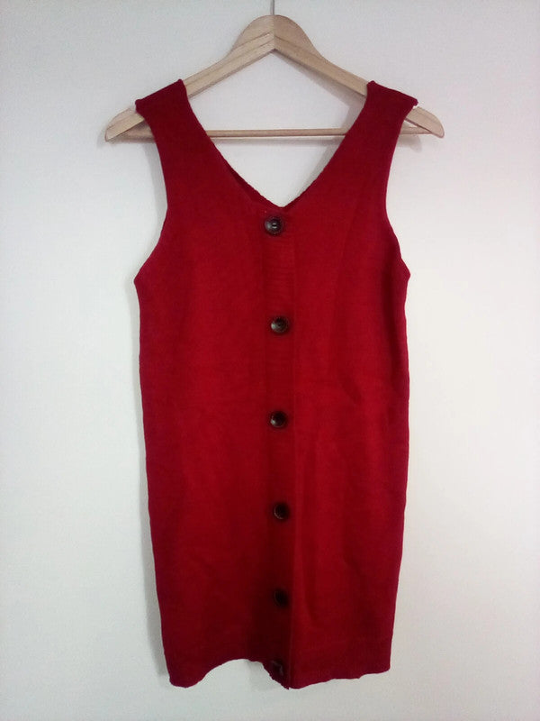 Large women's red mickey mouse knitted vest