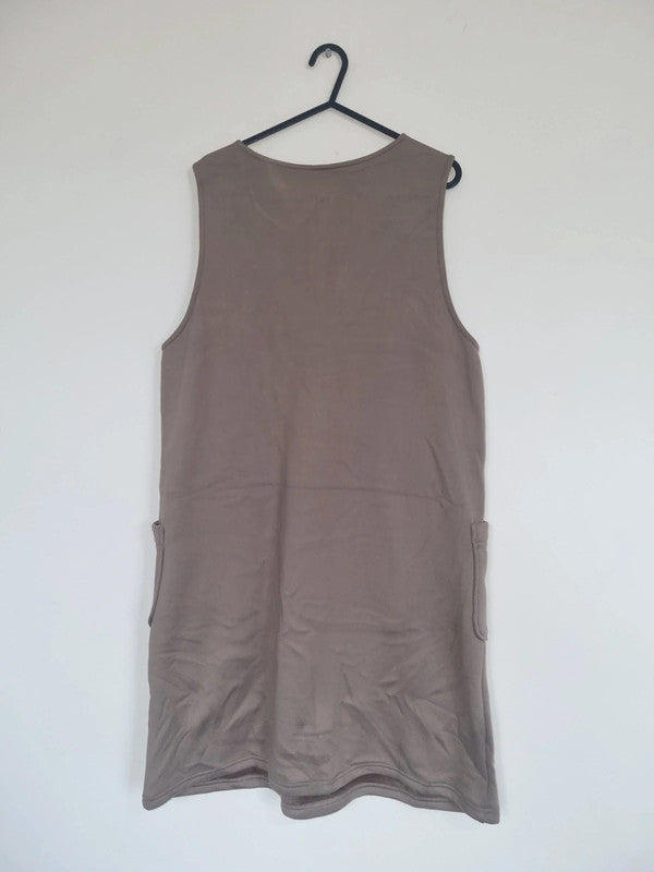 LARGE WOMEN'S BROWN SLEEVELESS THERMAL DRESS