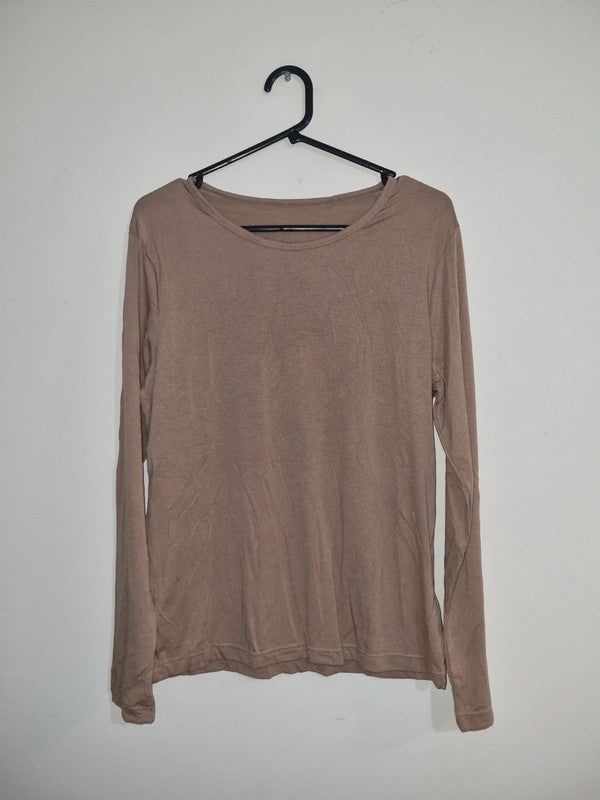 LARGE ADULTS KHAKI LONG-SLEEVED T-SHIRT