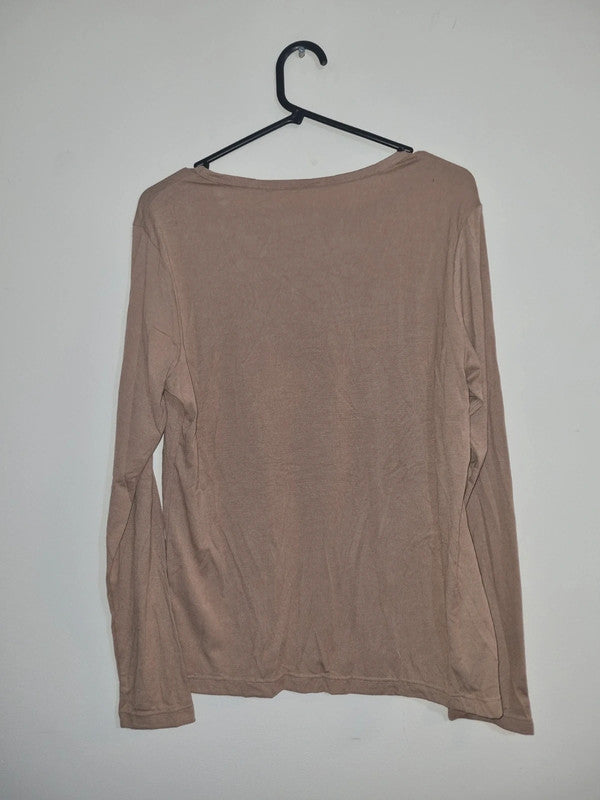 LARGE ADULTS KHAKI LONG-SLEEVED T-SHIRT