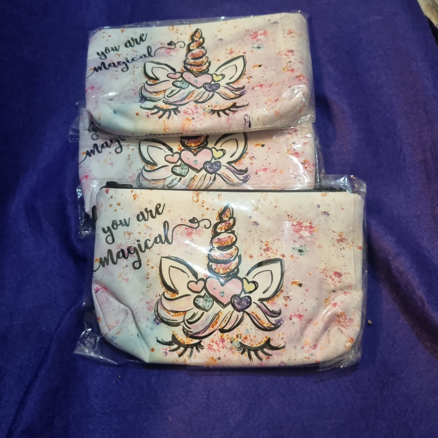 Unicorn makeup/pencil bag