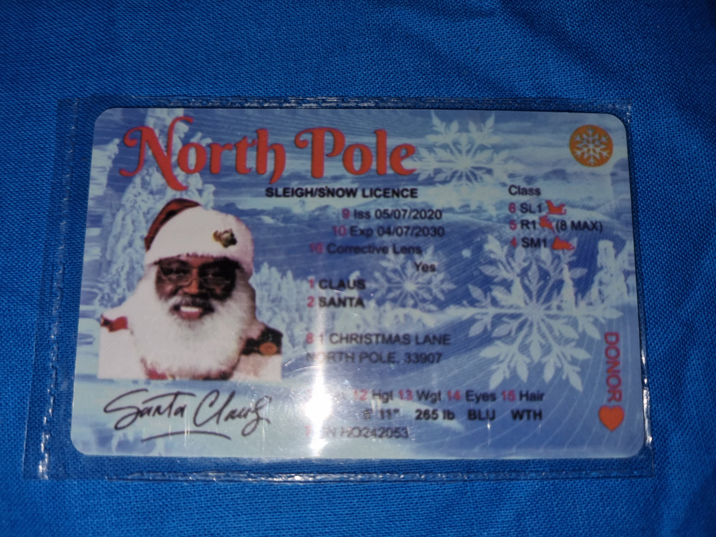 BLACK SANTA DRIVING LICENCE