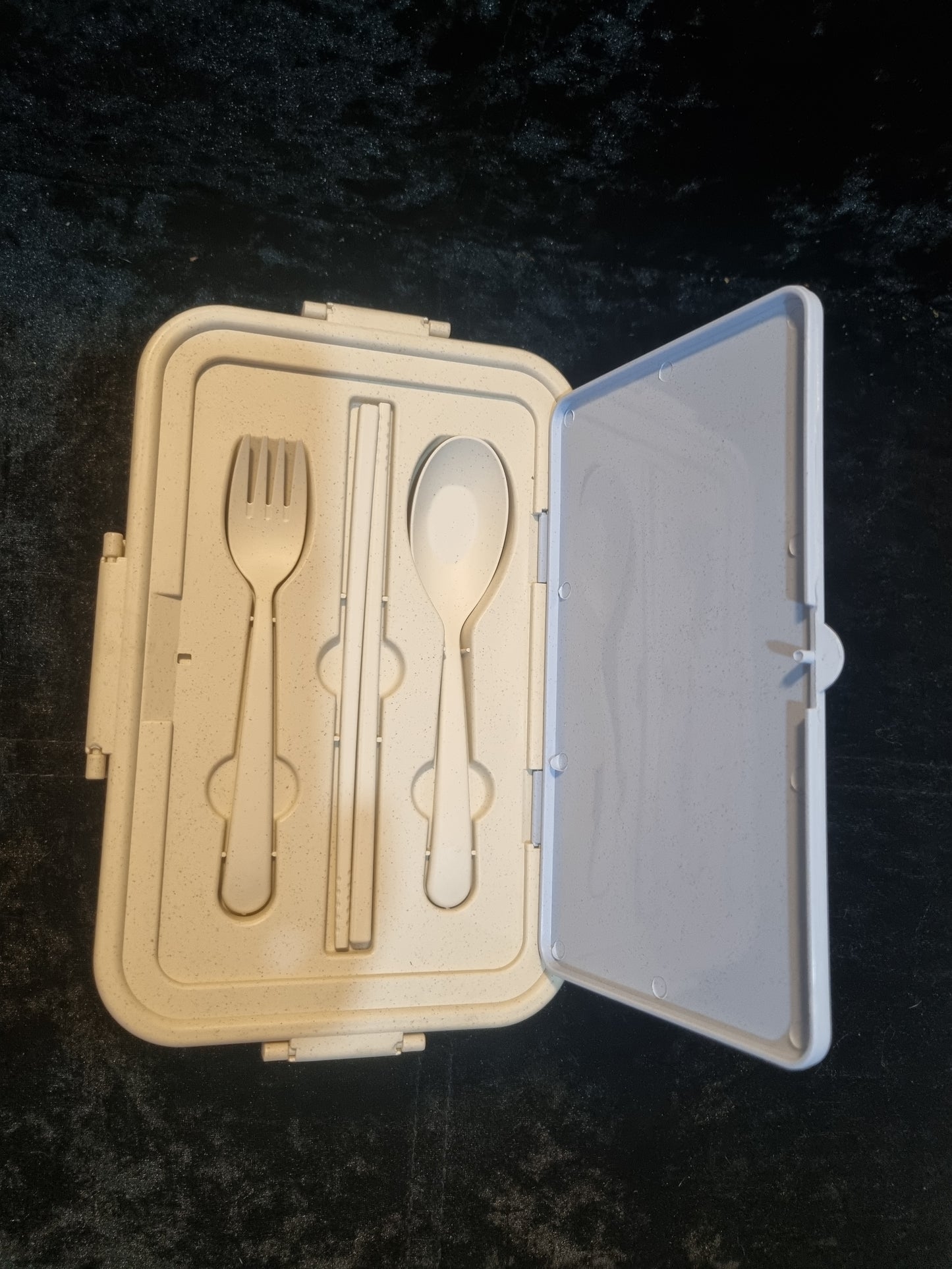Lunchbox, with built in cutlery