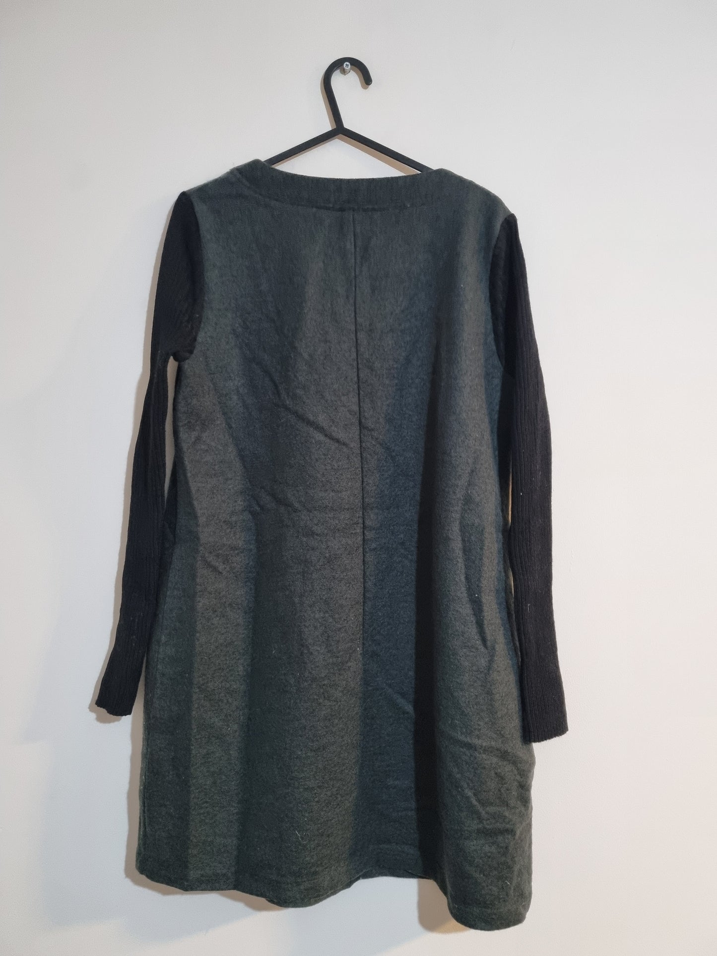 Medium Women's Dark Green/Black Sleeve Thermal Mini Dress