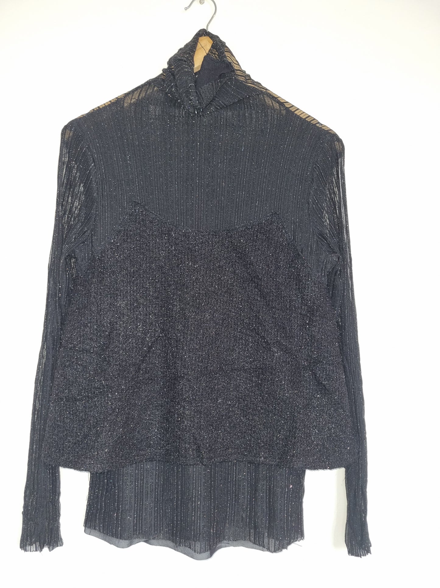 Women's Small/Medium Black Sparkly Top