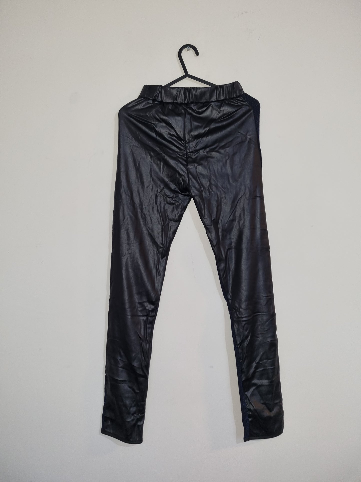 Women's XSmall Blue Sparkle Faux Leather Pants