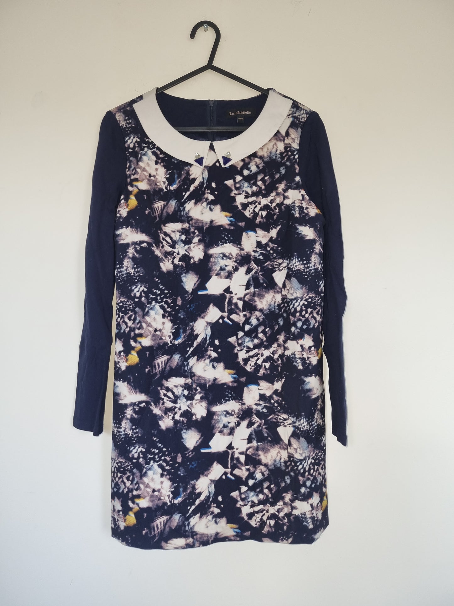 Women's Small Blue Patterned Dress