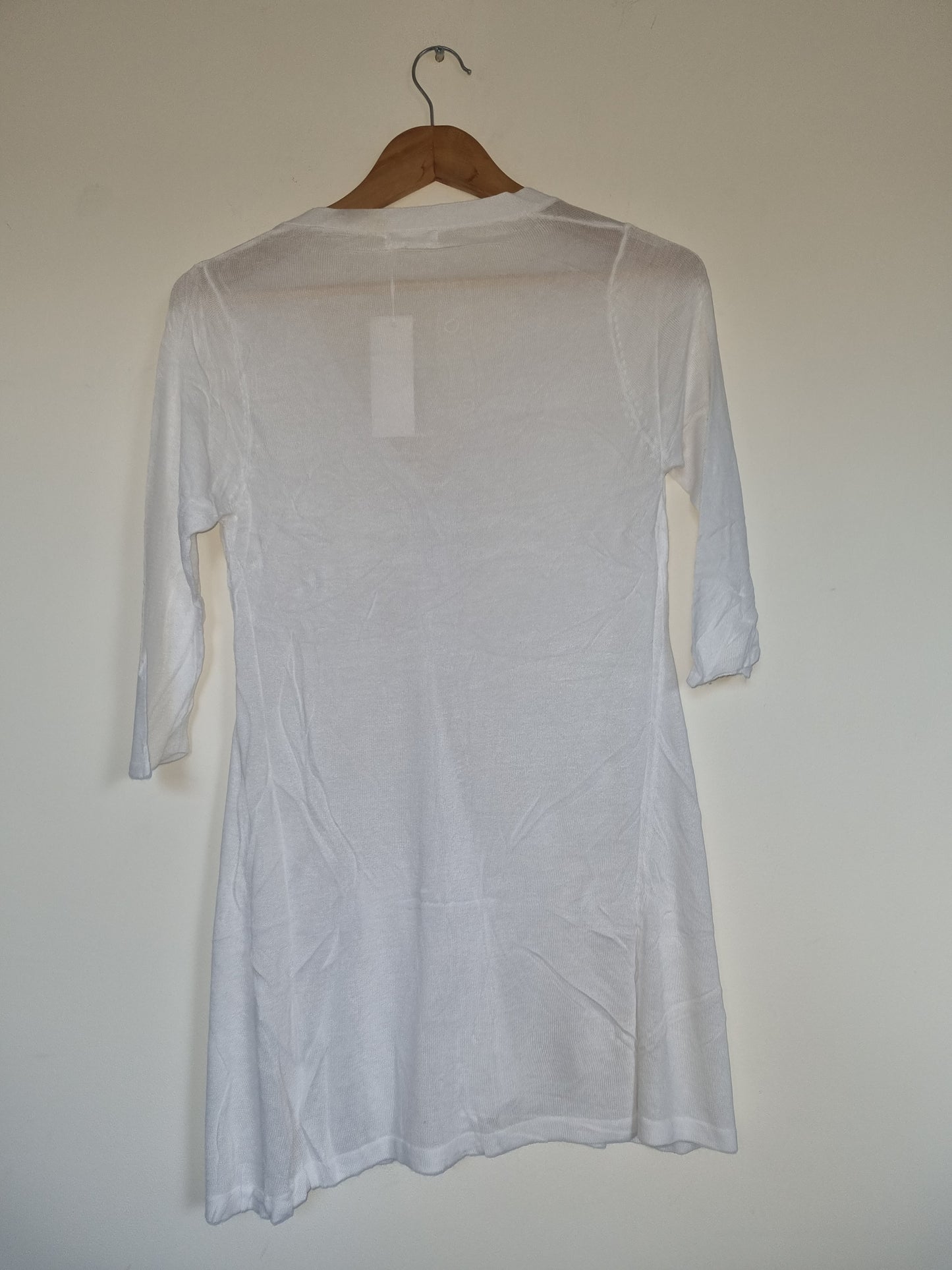 Women's Medium White Long Cardigan