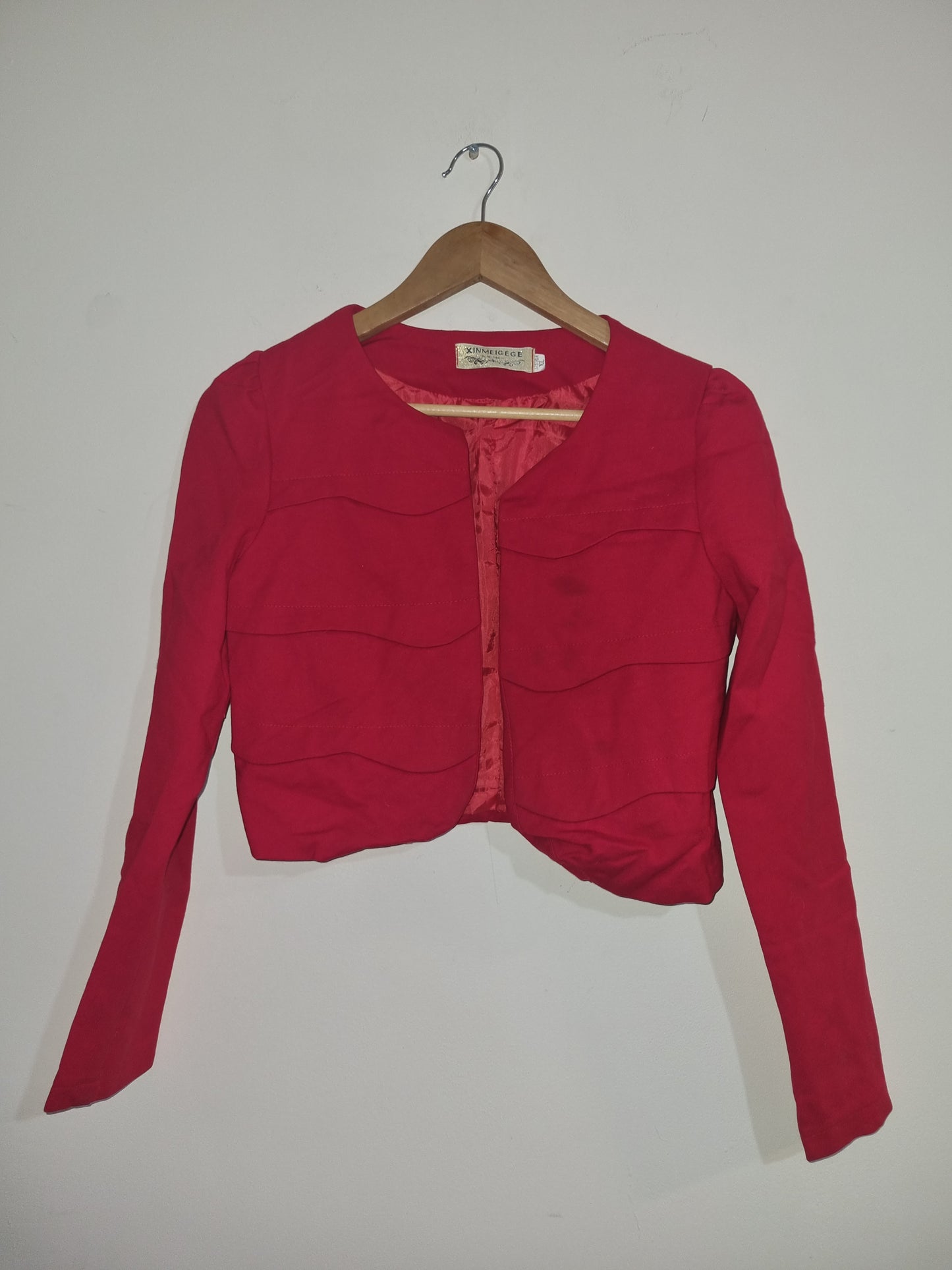 Women's Small/Medium Red Croppes Jacket