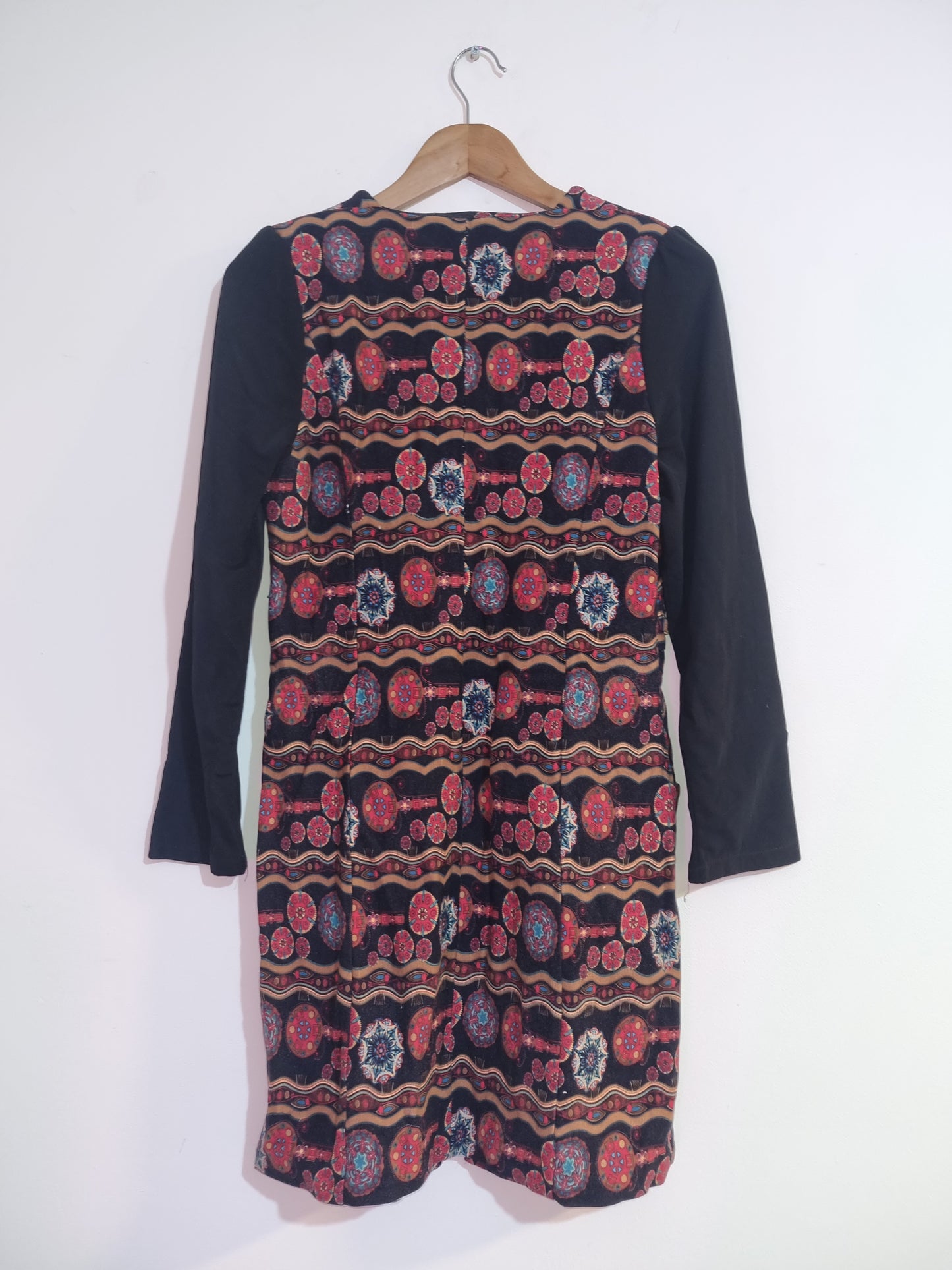 Women's Medium Black/Patterned Dress