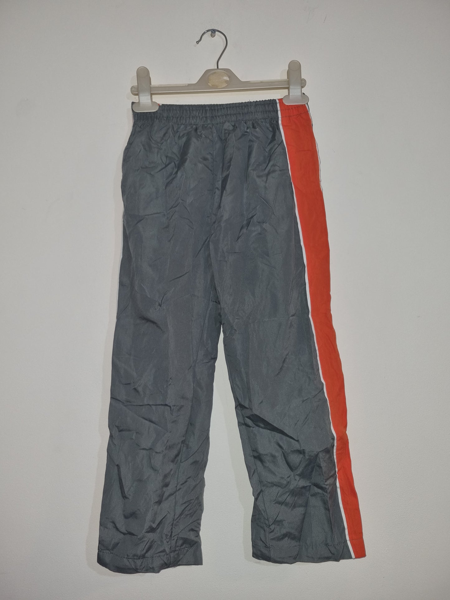 7Year Old Boy's Grey/Orange Stripe Tracksuit Bottoms