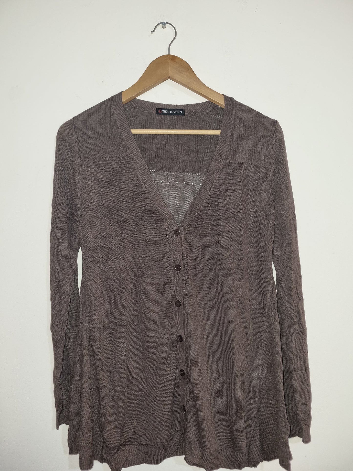 Women's Large/XLarge Brown Cardigan