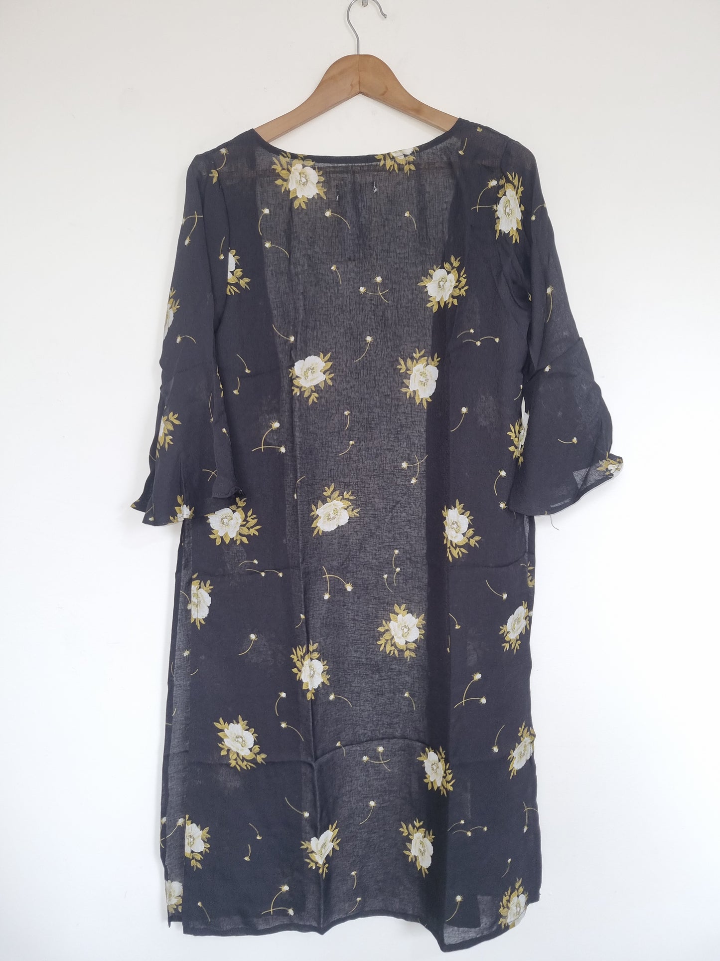 Women's Small/Medium Black Floral Gown
