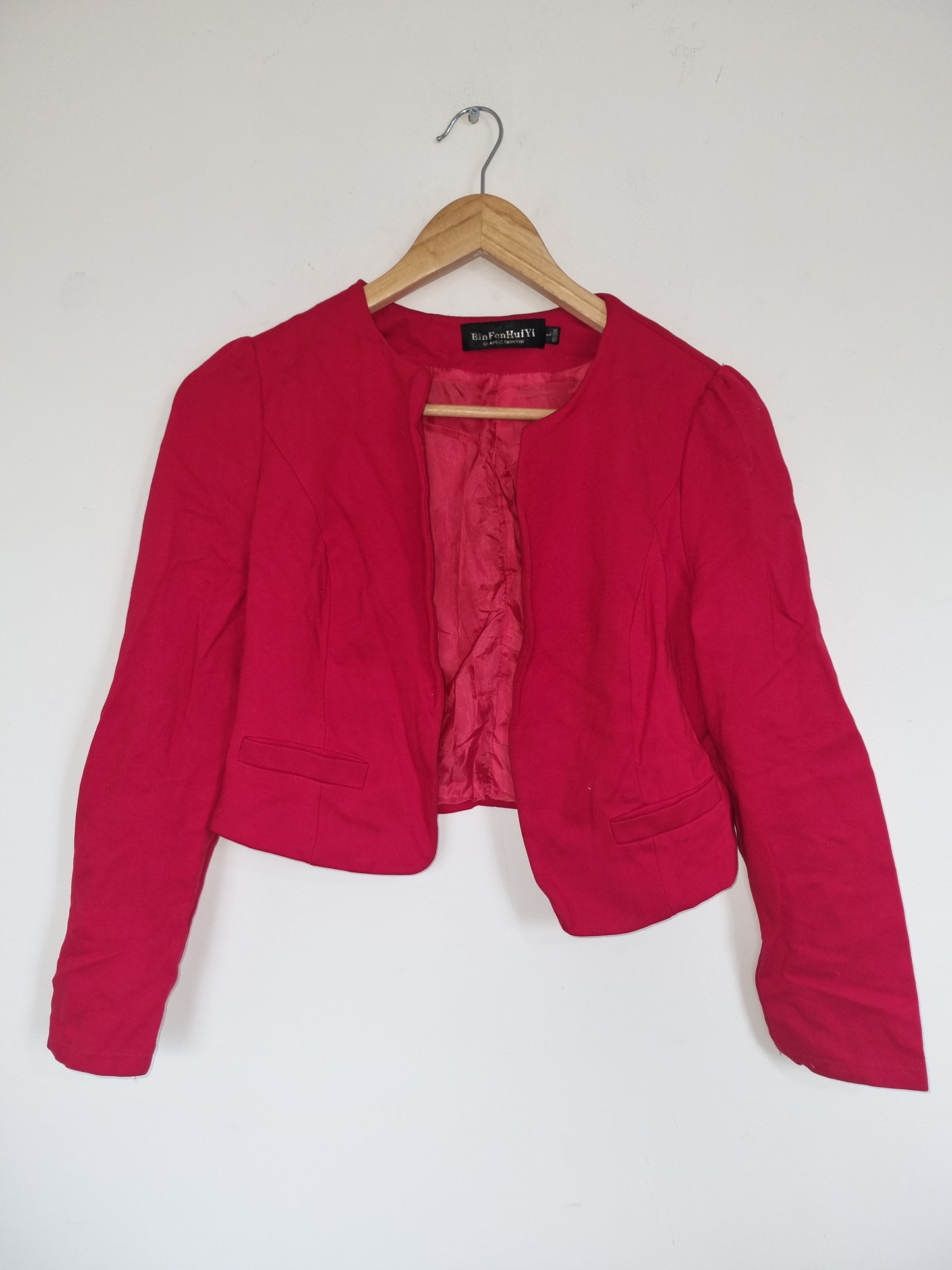 Women's Small/Medium Red Cropped Jacket