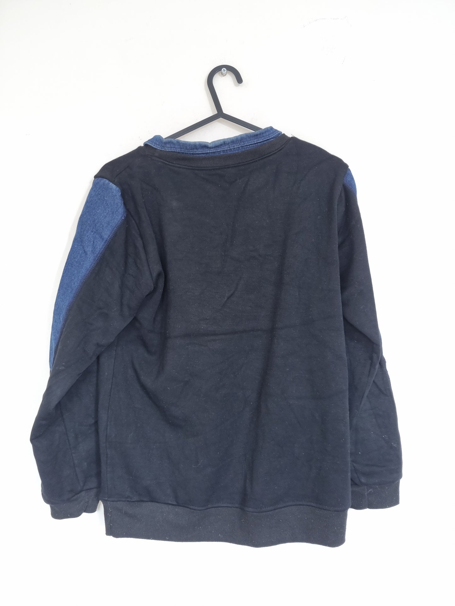 Adult Small Blue/Denim Patch Sweater