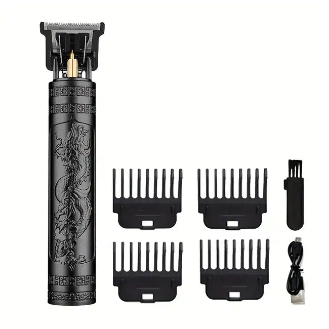 black rechargeable hair trimmers