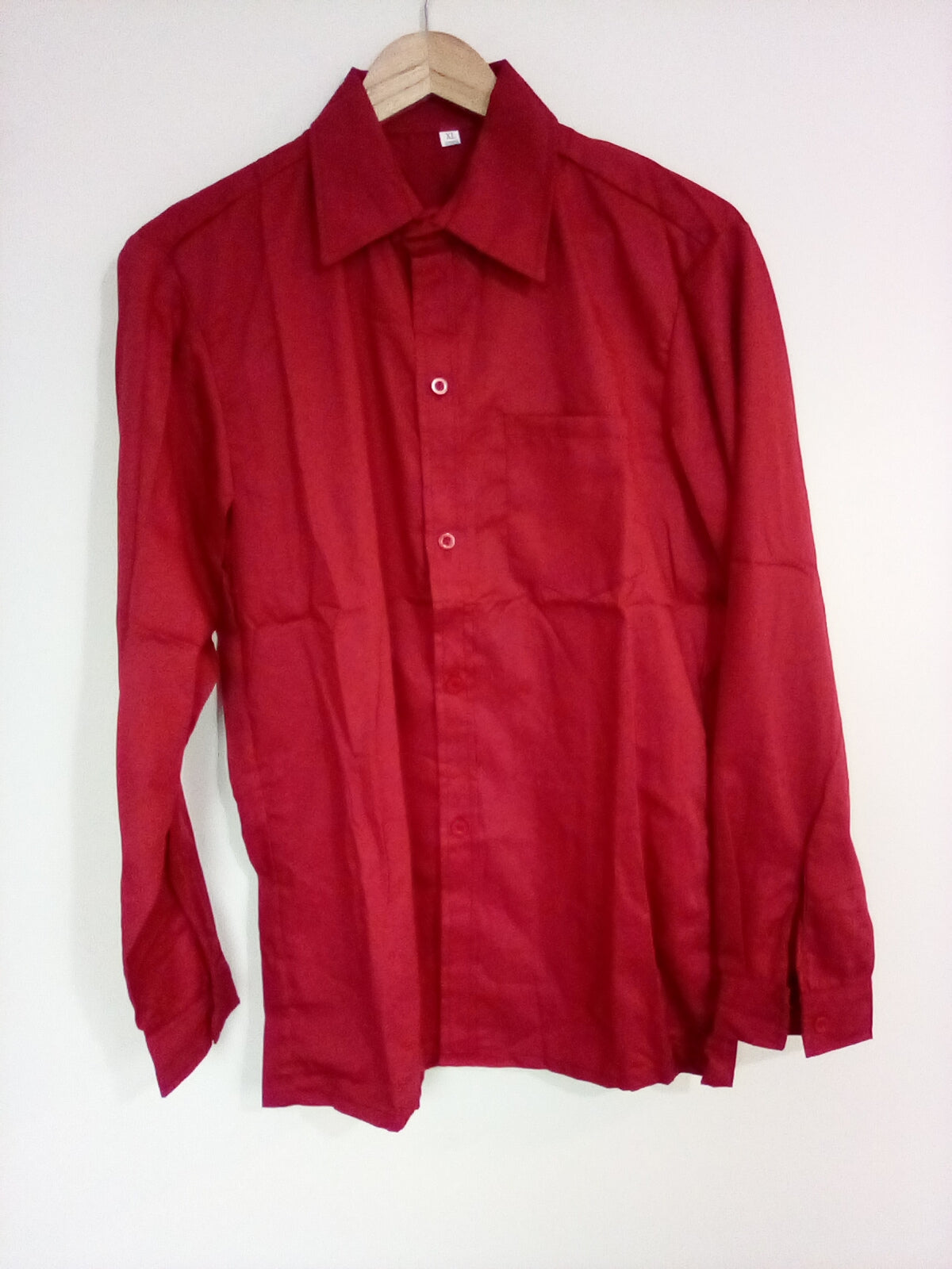 MENS PLAIN RED SHIRT