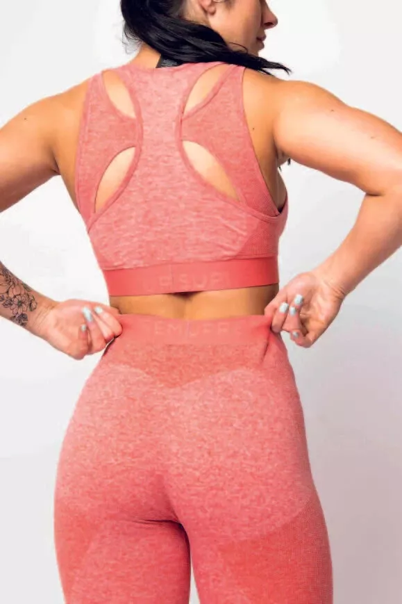 SUPREMACY - CROSS SPORTS BRA - SMALL - PEACH