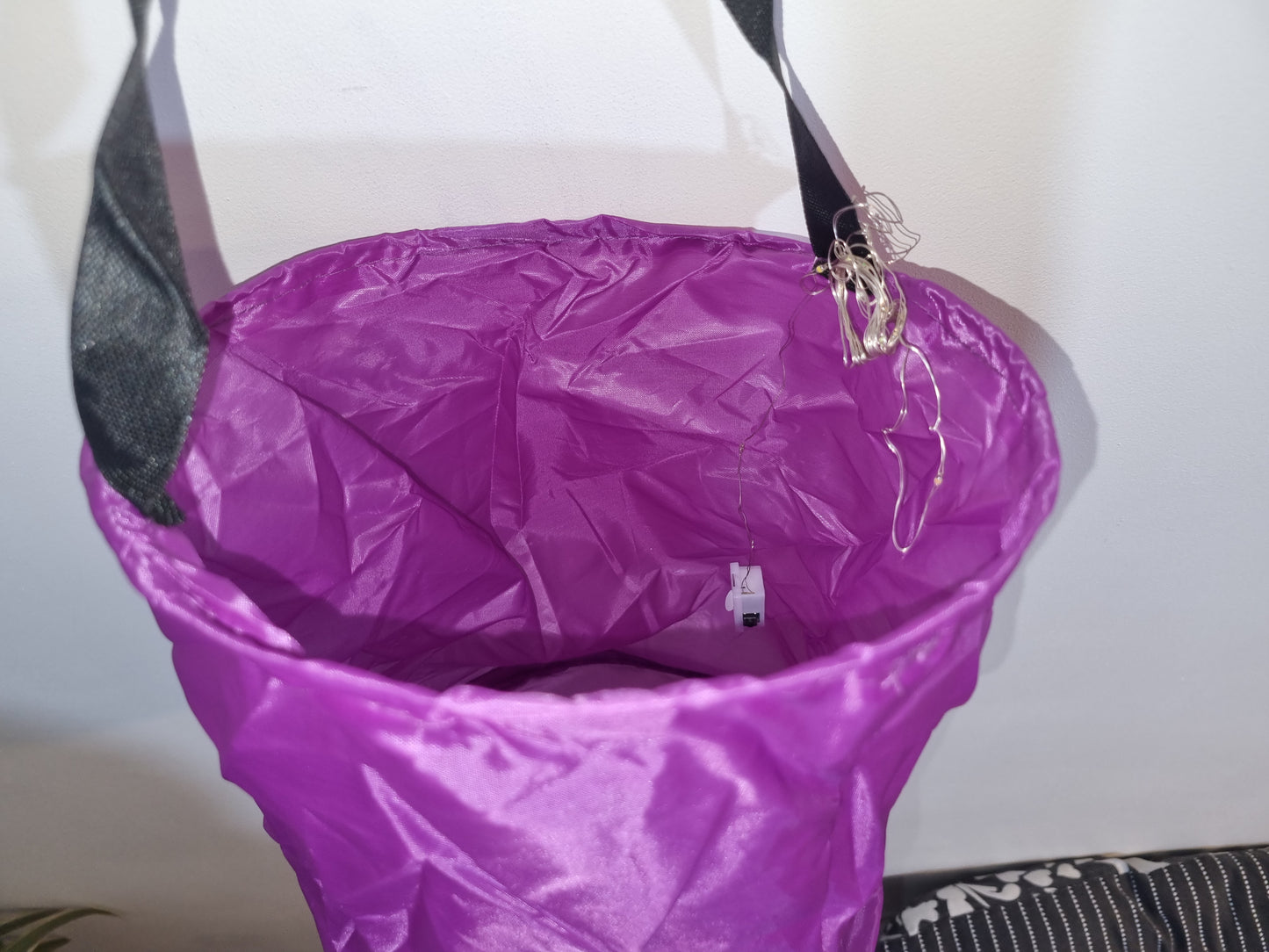 2 x kids purple led light lanterns
