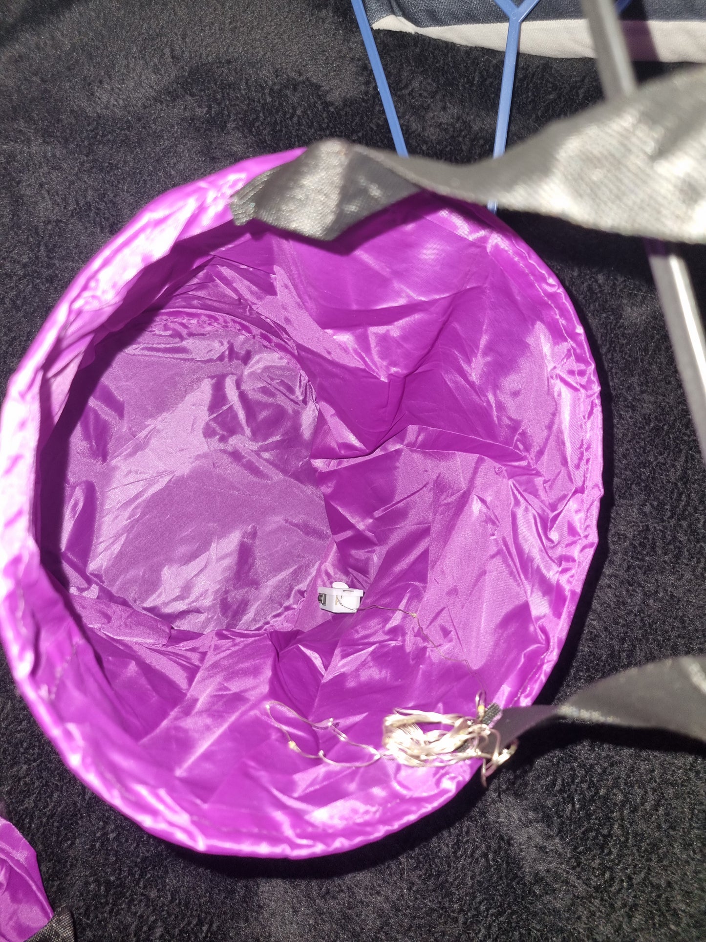 2 x kids purple led light lanterns