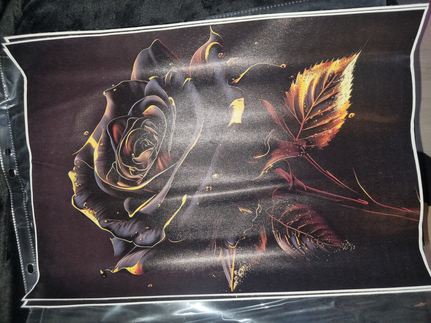 Black rose canvass