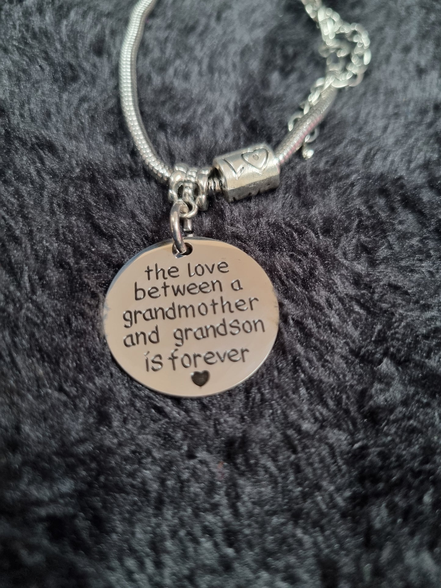 The love between a grandmother and a grandson.... charm bracelet