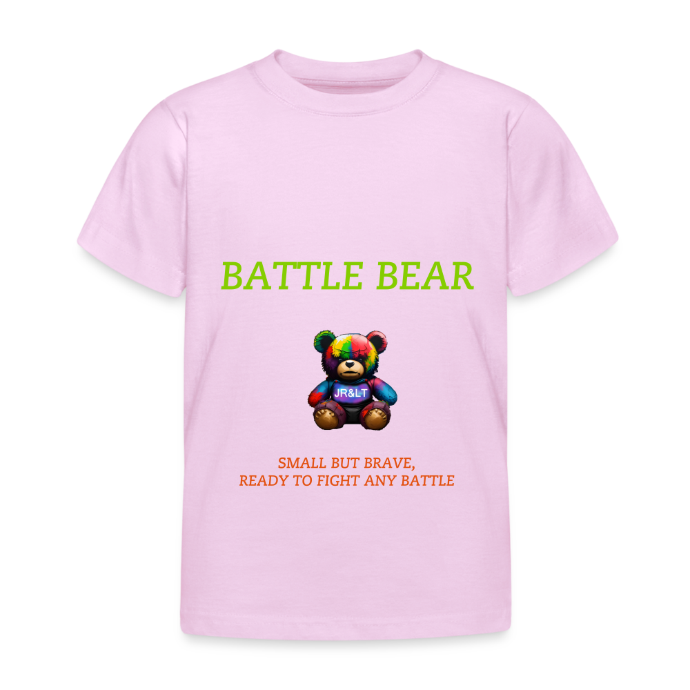 BATTLE BEAR!! KIDS T-SHIRT ( 3 - 8 YRS ) - light pink