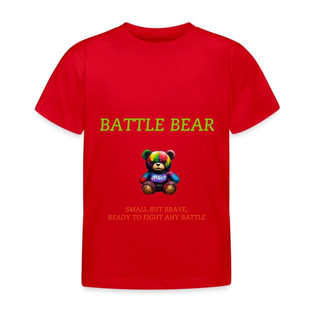 BATTLE BEAR!! KIDS T-SHIRT ( 3 - 8 YRS ) - red