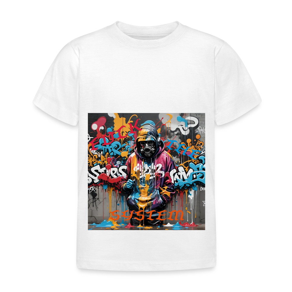 F#*K THE SYSTEM!! KID'S T-SHIRT (3 - 8 YRS ) - white