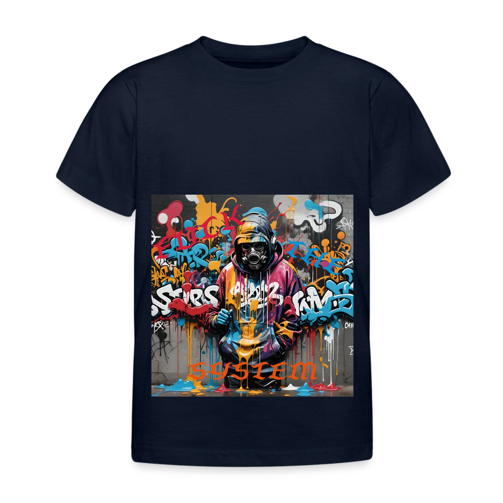 F#*K THE SYSTEM!! KID'S T-SHIRT (3 - 8 YRS ) - navy