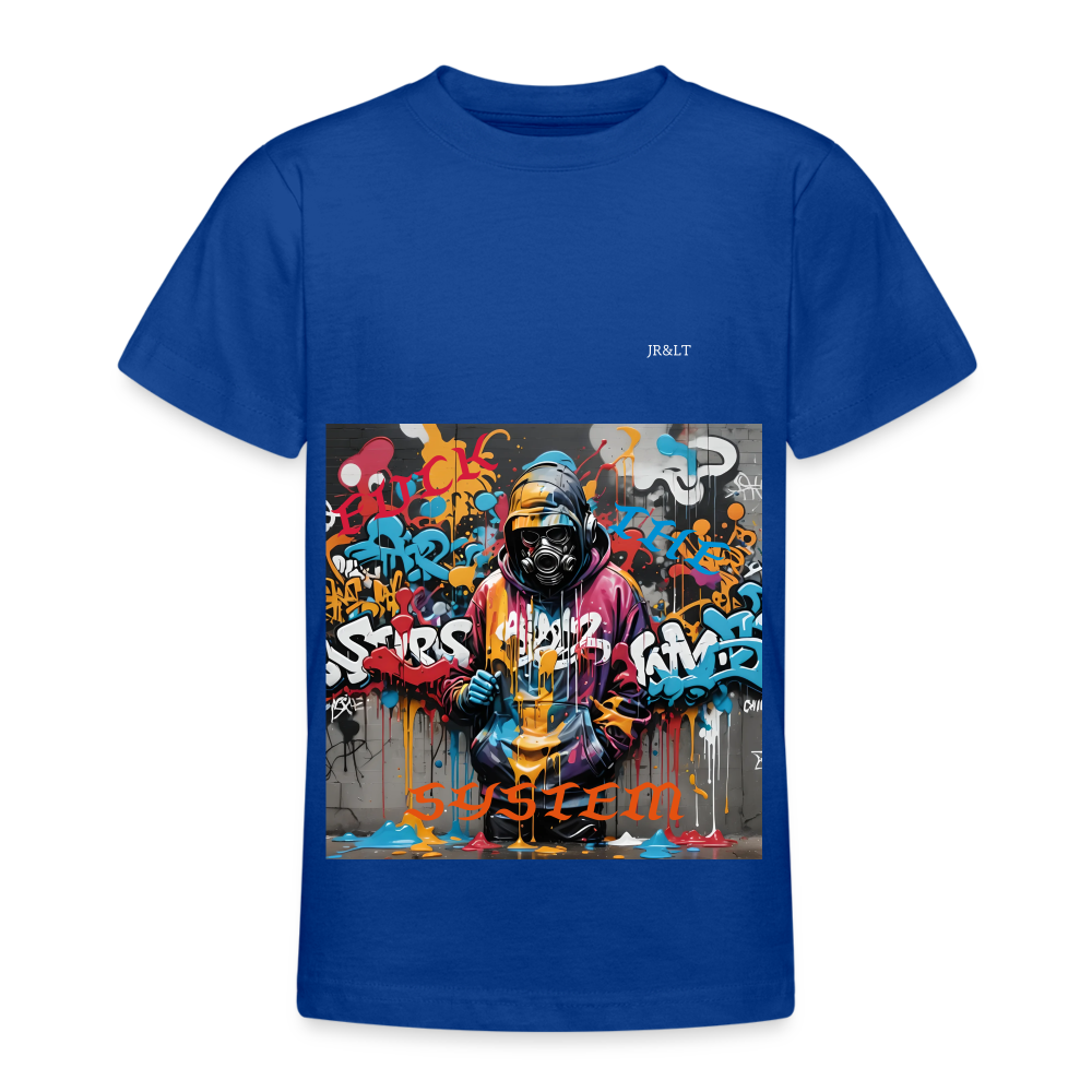 F#*K THE SYSTEM!! TEEN T-SHIRT ( 9 - 14 YRS ) - royal blue