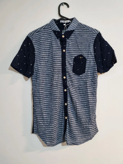 MEDIUM BLUE STYLISH SHORT SLEEVED SHIRT