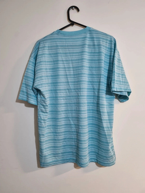 MEDIUM BLUE STRIPED T-SHIRT