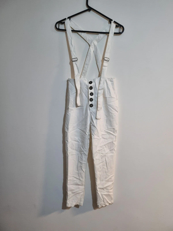 WOMENS MEDIUM CREAM DUNGAREE