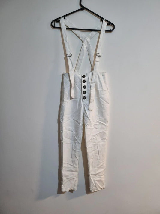 WOMENS MEDIUM CREAM DUNGAREE