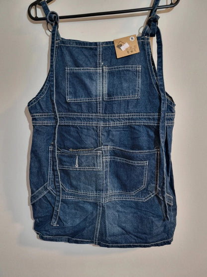 WOMENS SMALL BLUE DENIM DUNGEREE