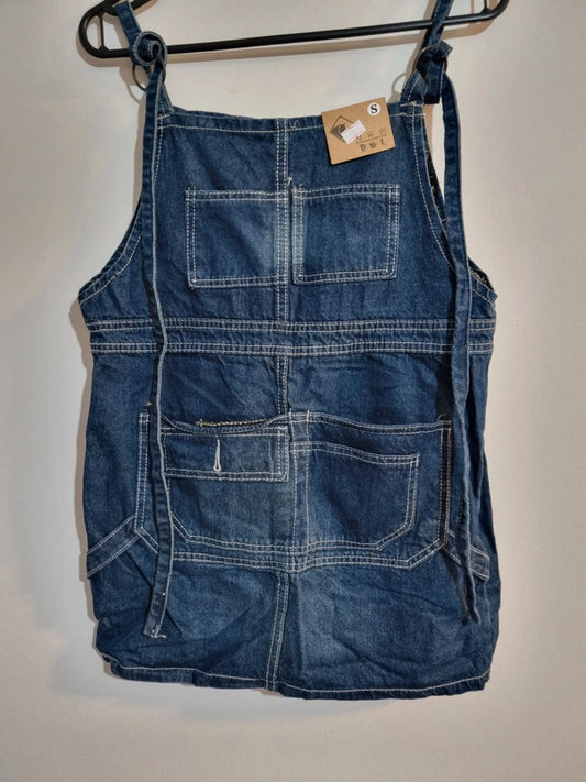 WOMENS SMALL BLUE DENIM DUNGEREE
